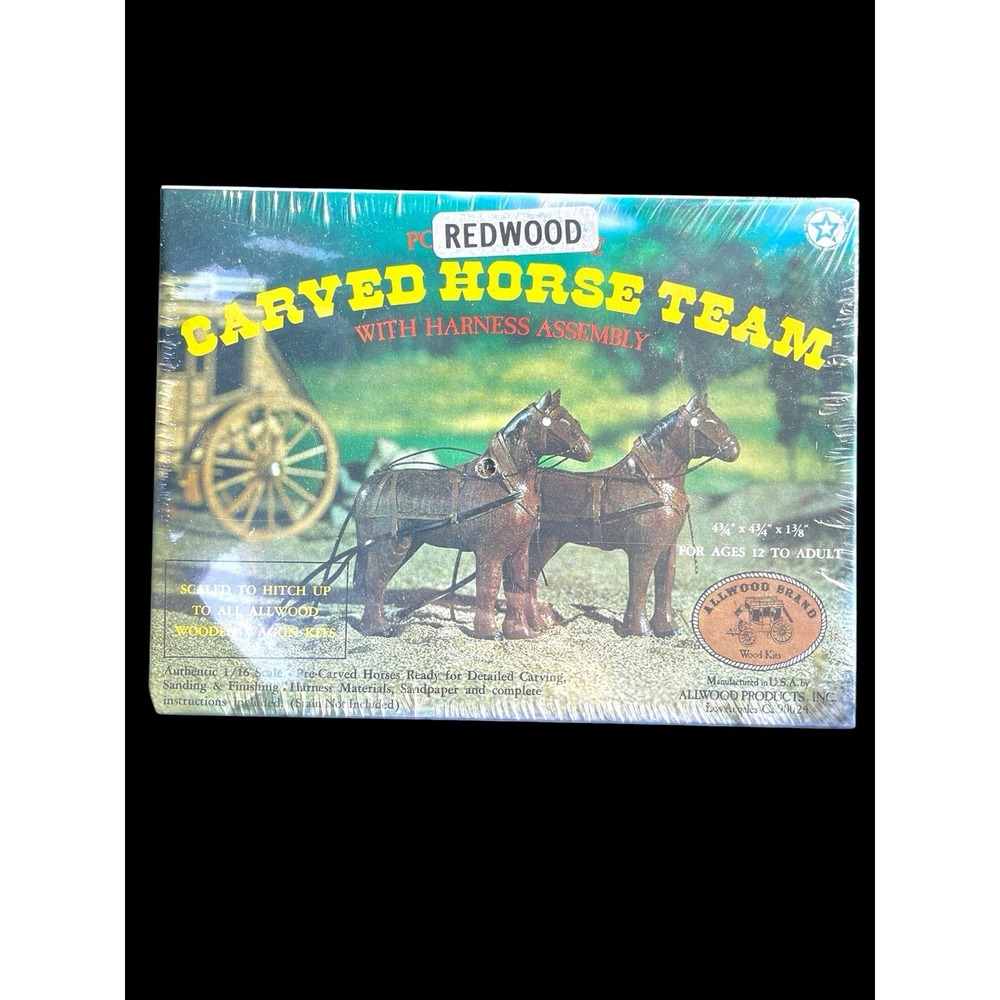 Allwood Brand 1/16 Model Kit Carved Horse Team Harness Assembly 5020 NOS SEALED